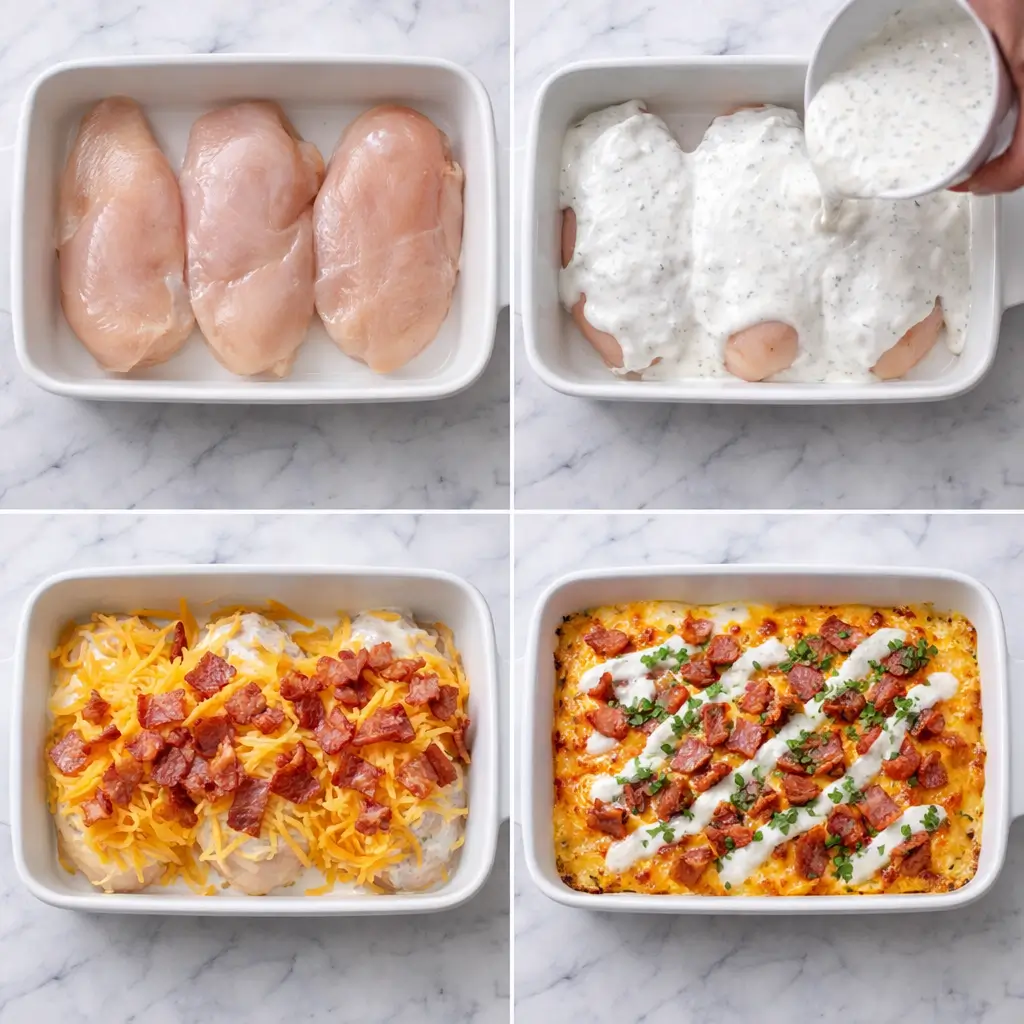 Chicken-Bacon-Ranch-Bake-steps