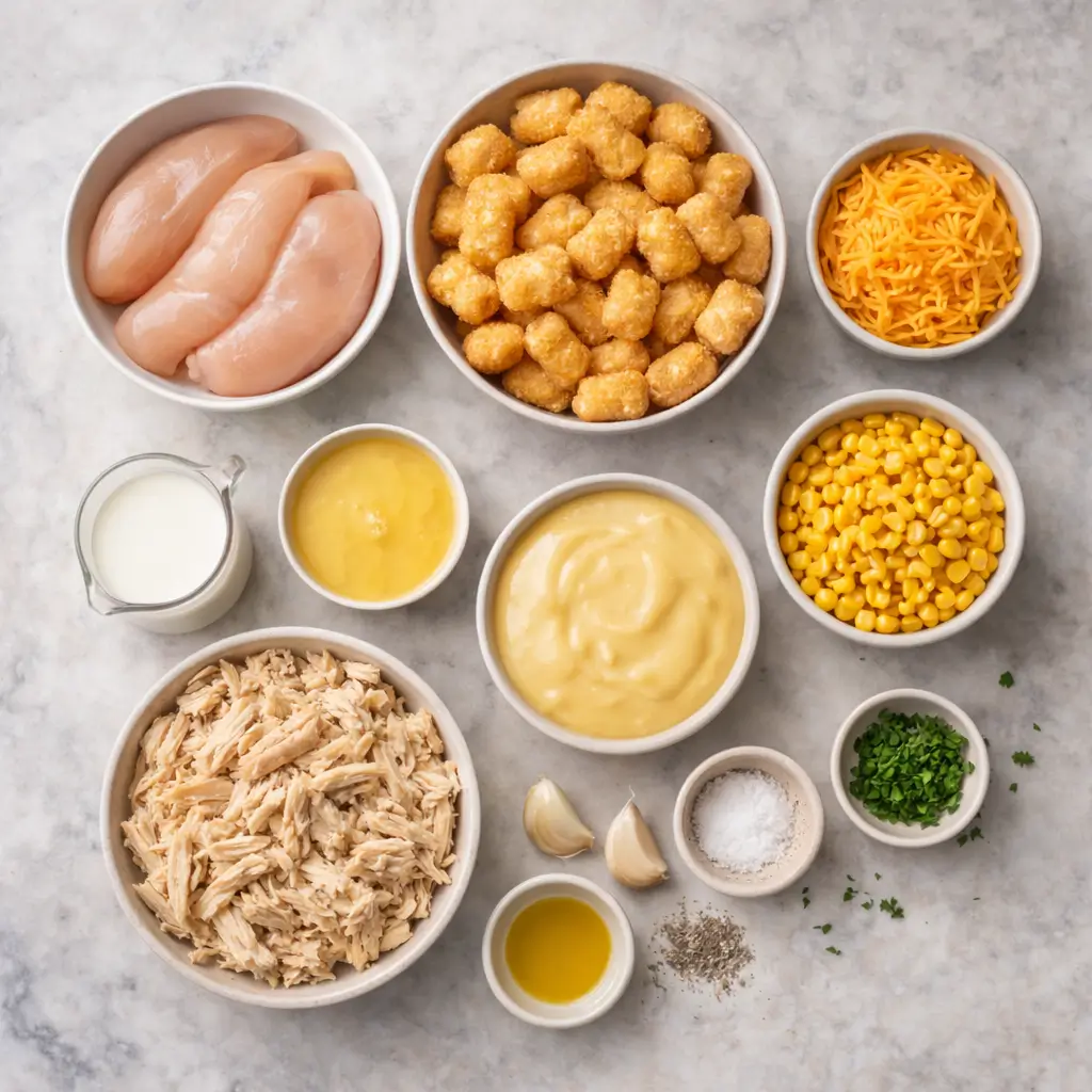 Chicken-Tater-Tot-Casserole-ingredients