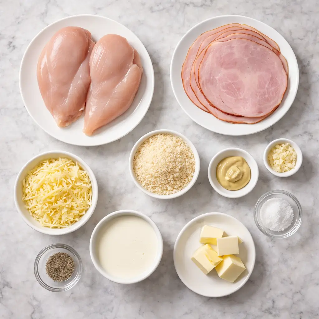 Cordon-Bleu-Chicken-Casserole-ingredients