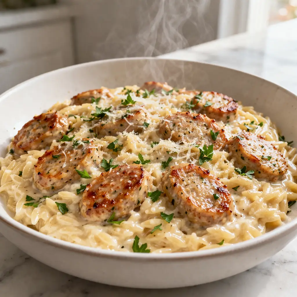 Creamy-Chicken-Sausage-Orzo-1