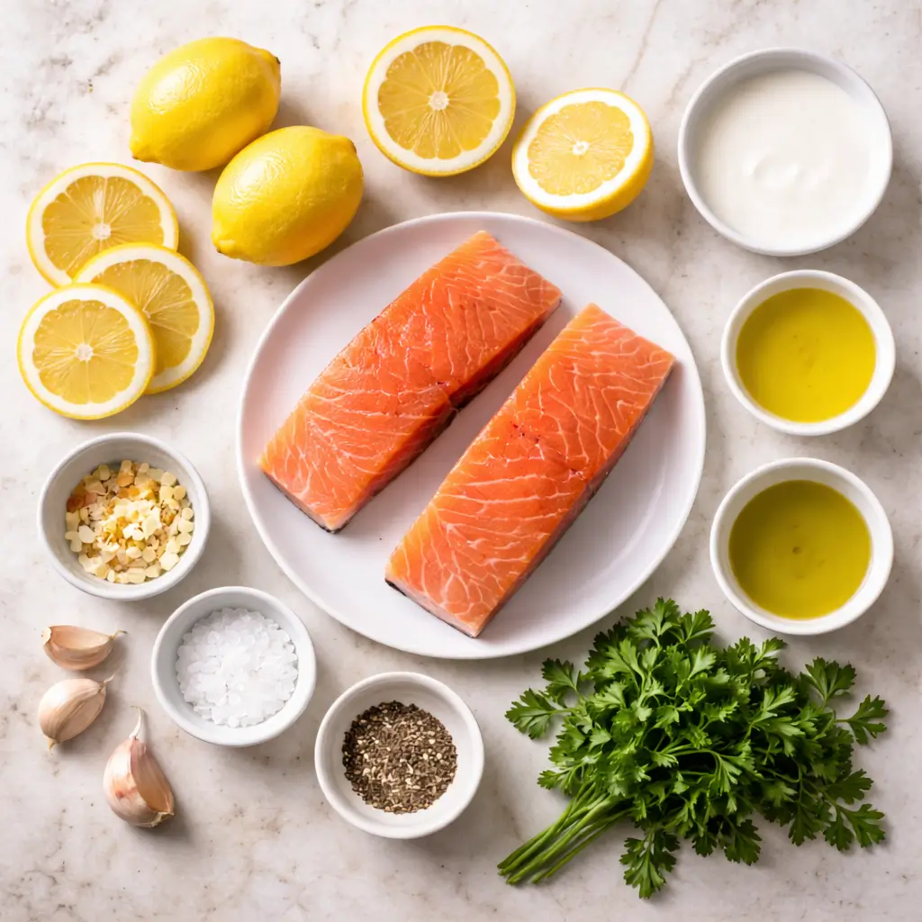 Creamy-Lemon-Butter-Salmon-ingredients