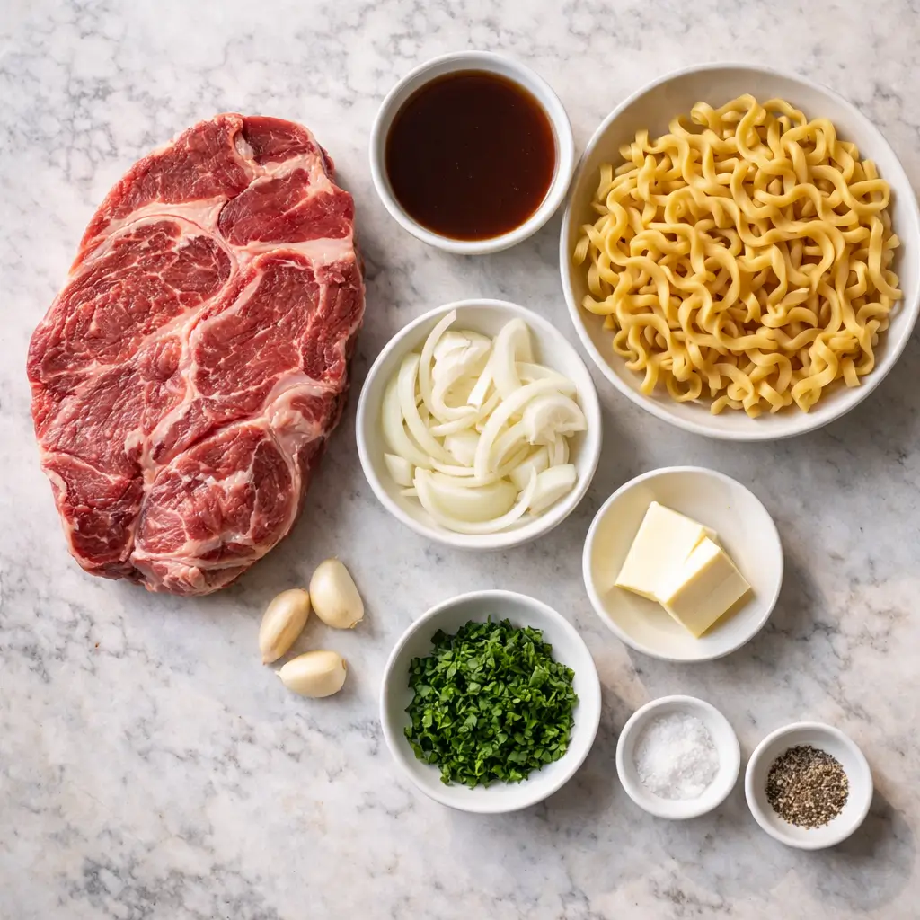 Crockpot-Beef-and-Noodles-ingredients