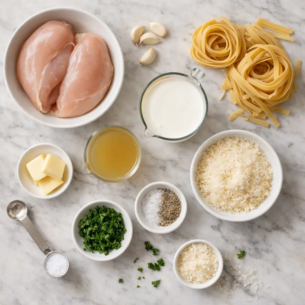 Crockpot-Chicken-Alfredo-ingredients
