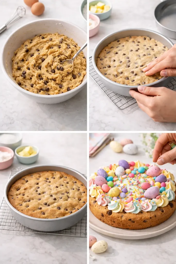 Easter-Cookie-Cake-steps