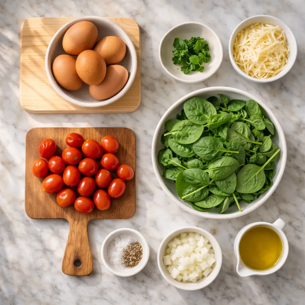 Easy-Dinner-Frittata-Recipe-ingredients