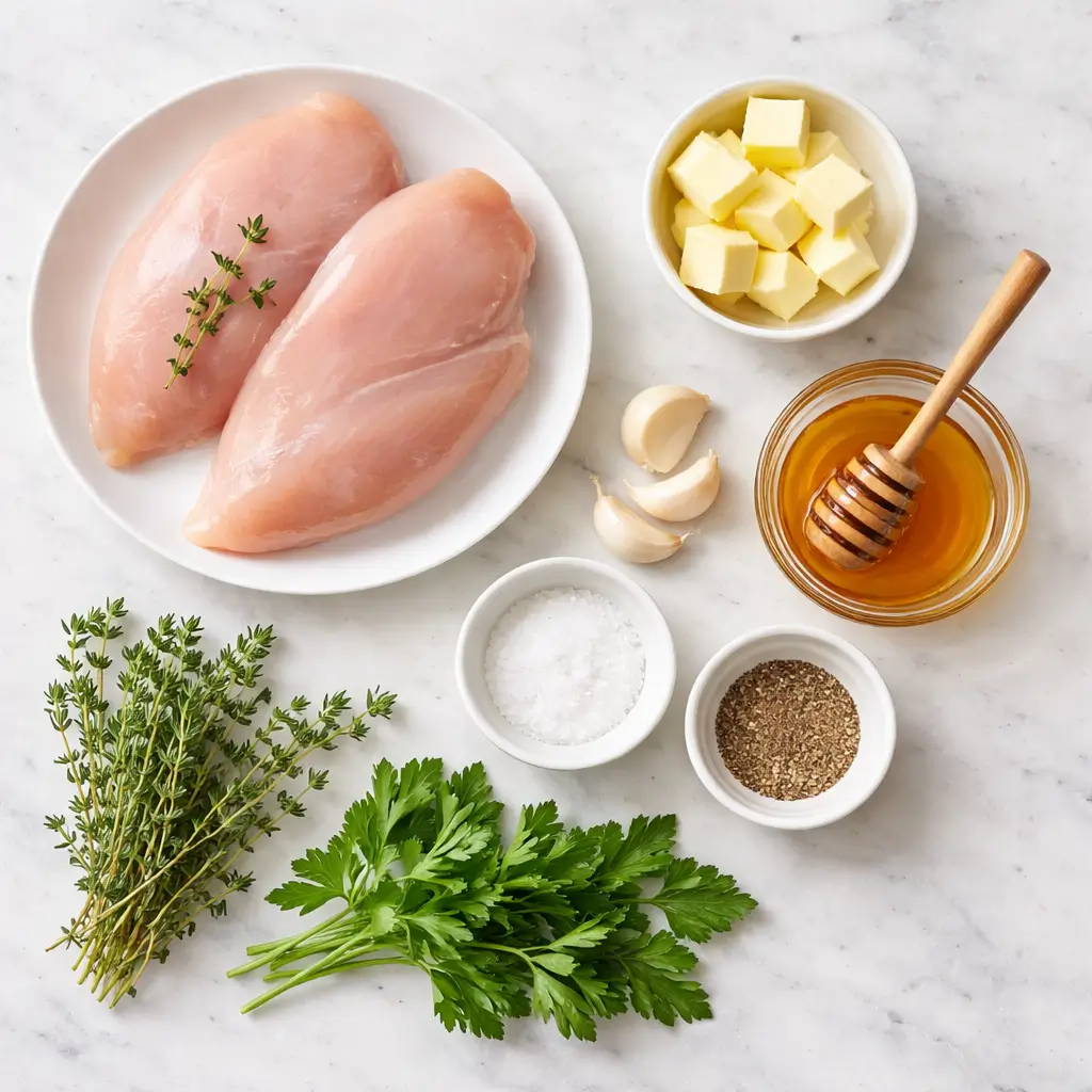 Honey-Butter-Roasted-Chicken-Breast-ingredients