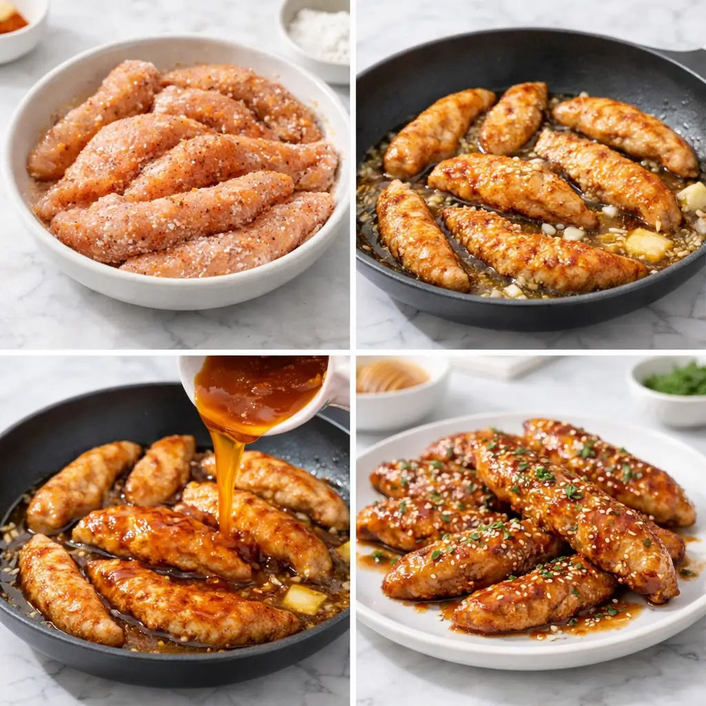 Honey-Garlic-Chicken-Tenders-steps