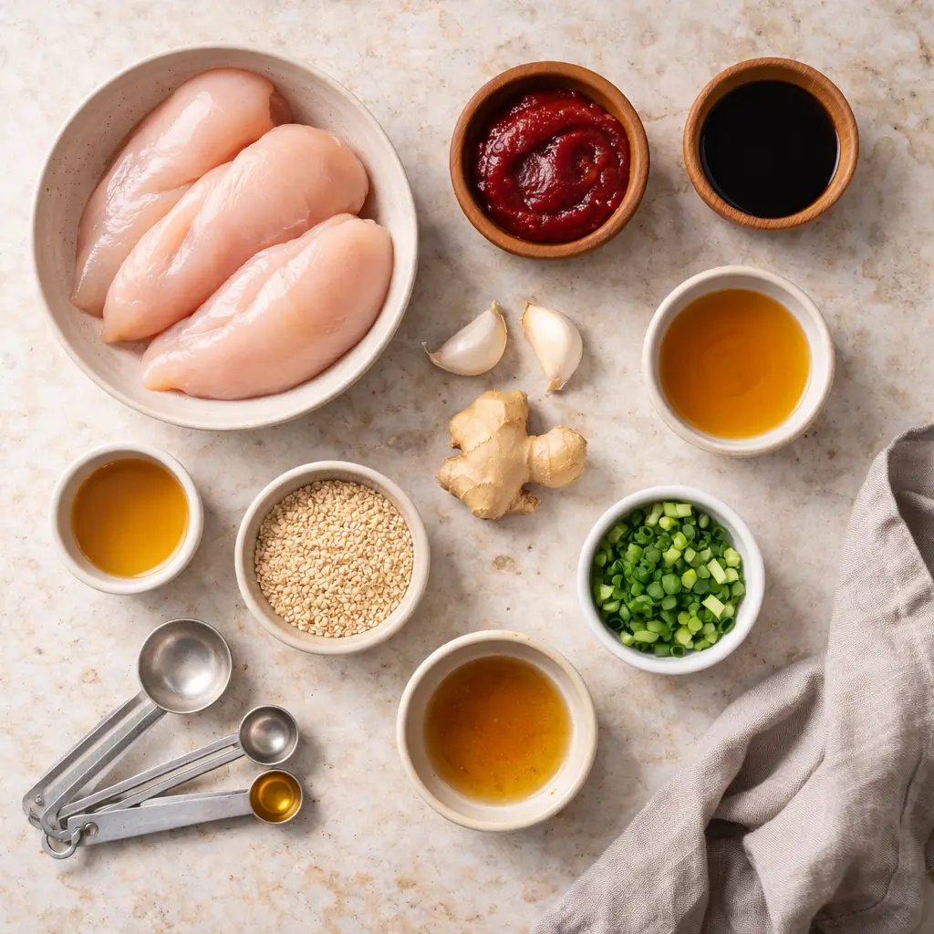 Korean-Chicken-Breasts-Recipe-ingredients