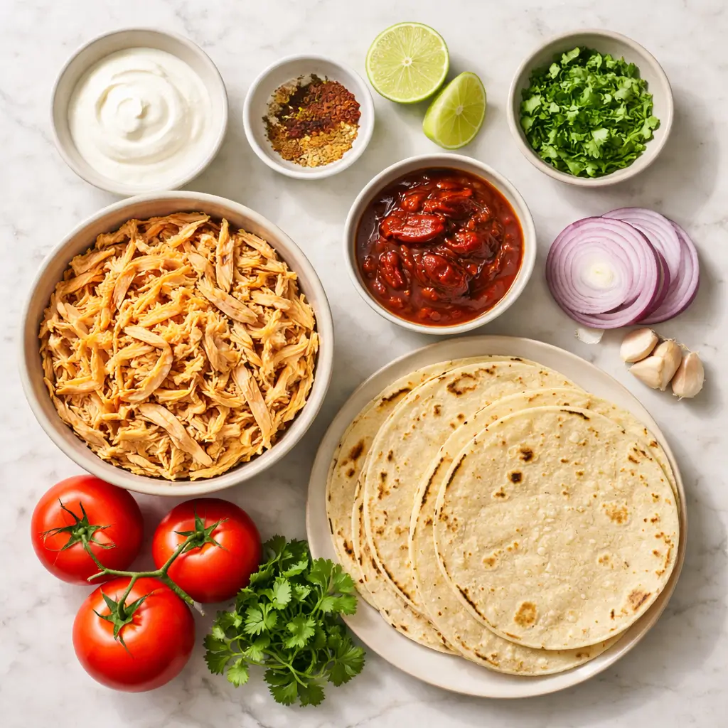 Chicken-Tinga-Tacos-with-Chipotle-Crema-ingrendients