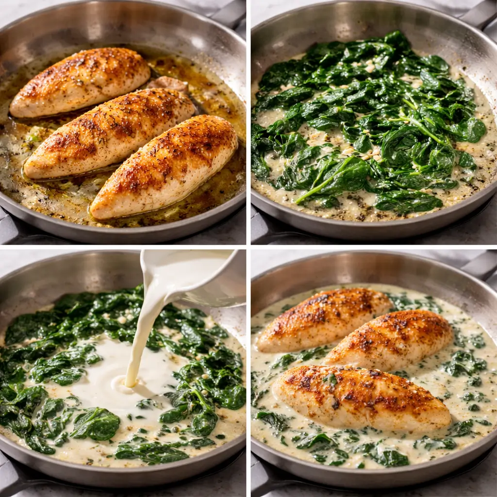 Creamy-Chicken-Florentine-steps