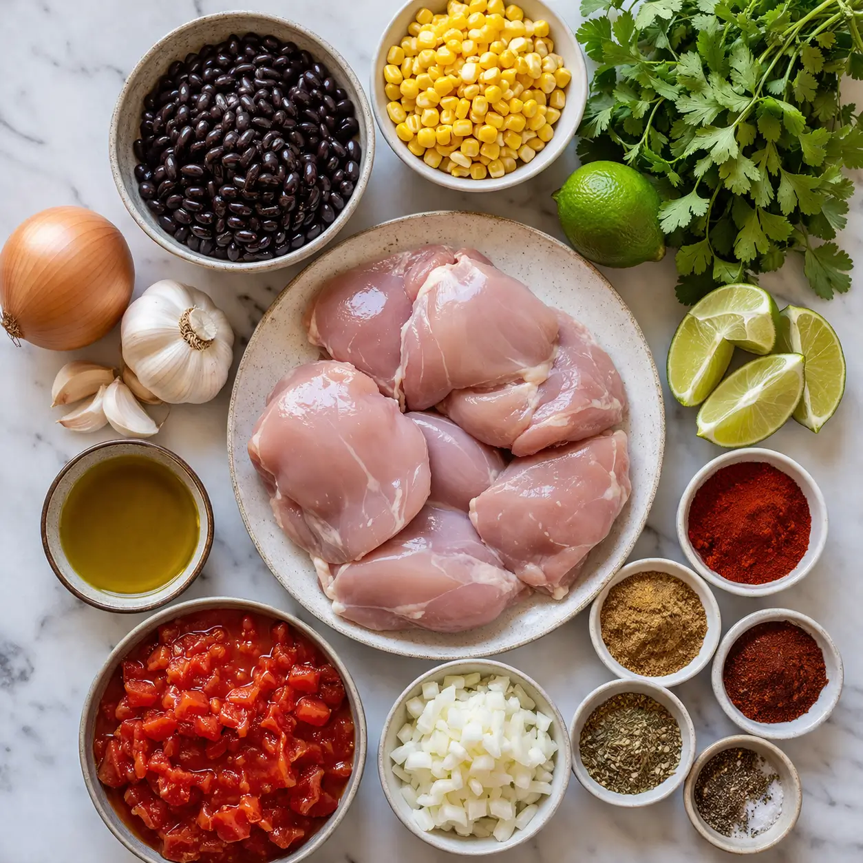 One Pot Mexican Black Bean Chicken ingredients