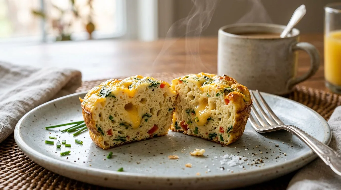 Cottage Cheese Egg Bites served and ready to eat