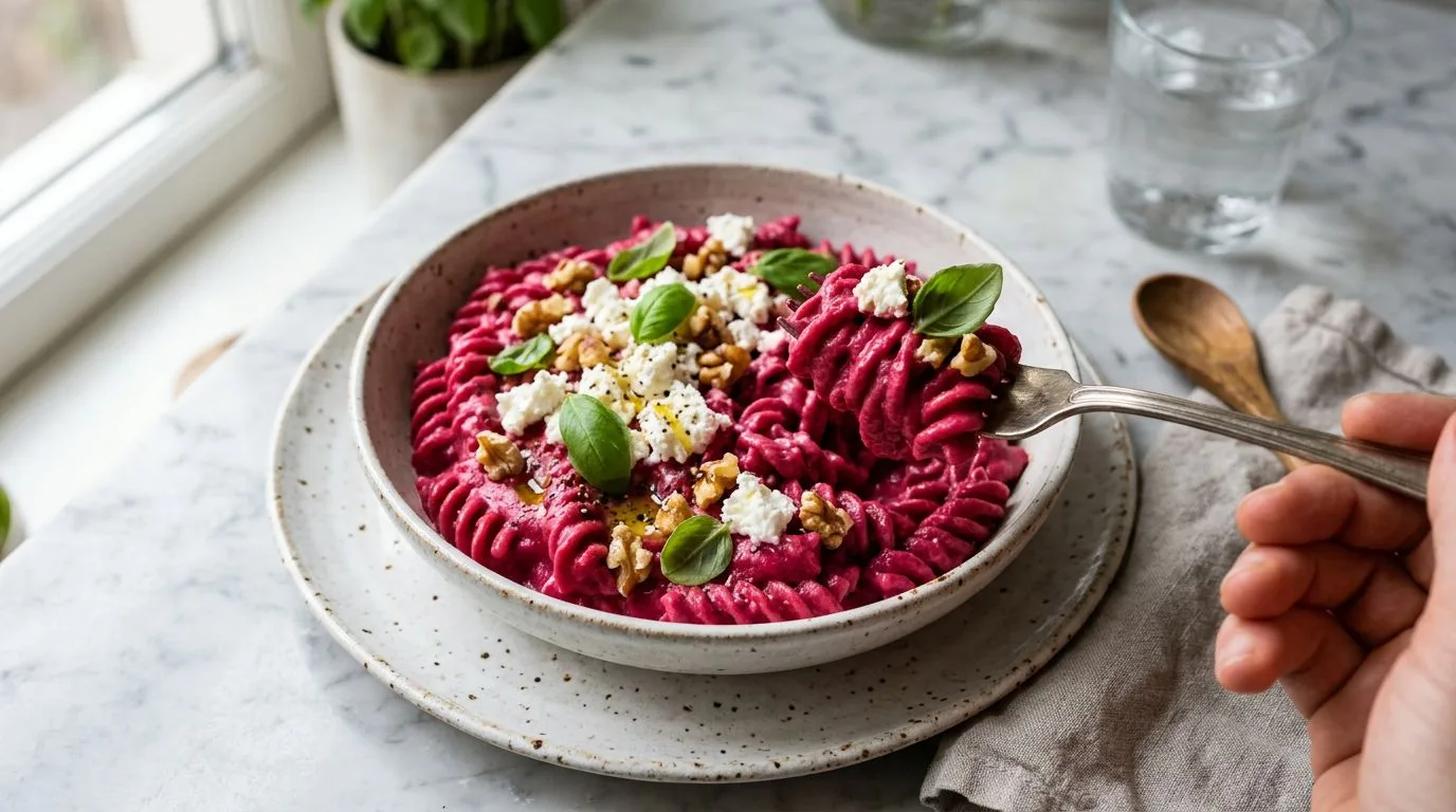 Creamy Beetroot Pasta - featured image
