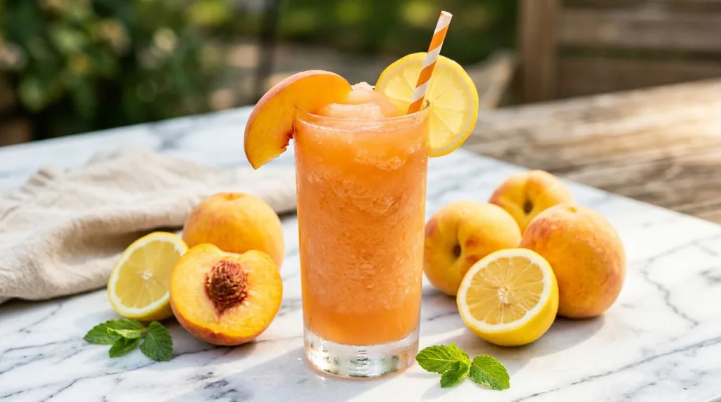 Frozen Peach Lemonade - featured image