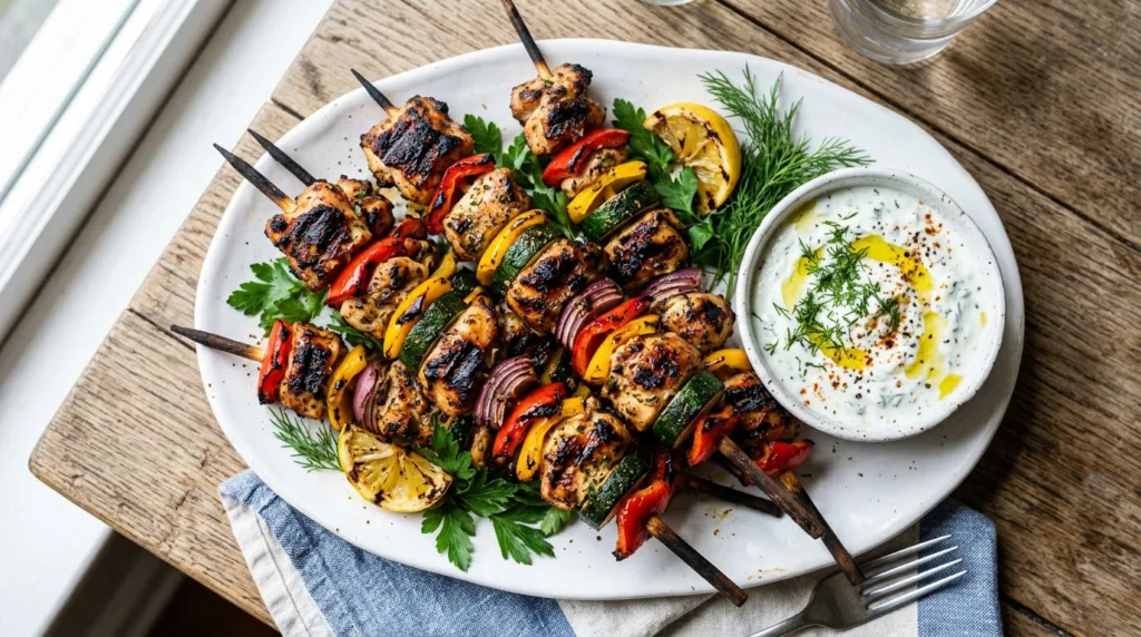 Grilled Chicken Kabobs with Tzatziki - featured image
