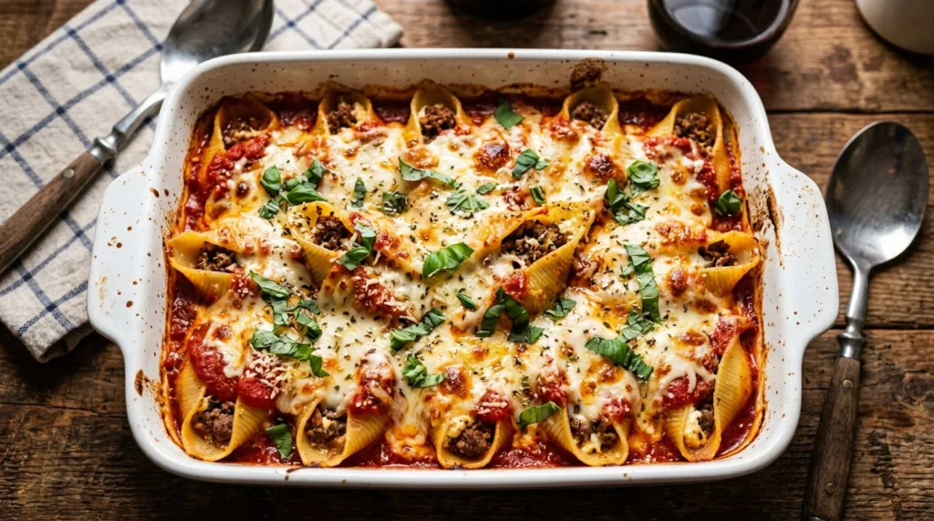 Ground Beef Stuffed Shells - featured image