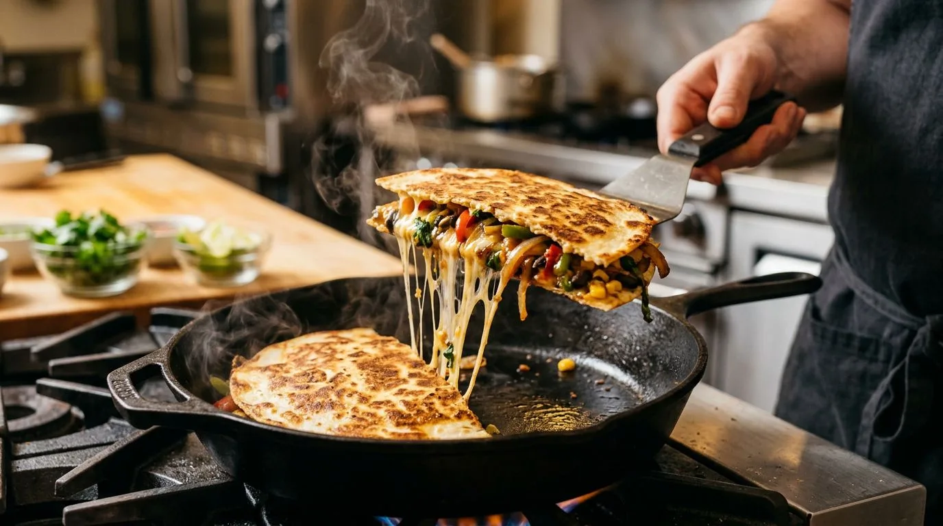 Veggie Quesadillas served and ready to eat